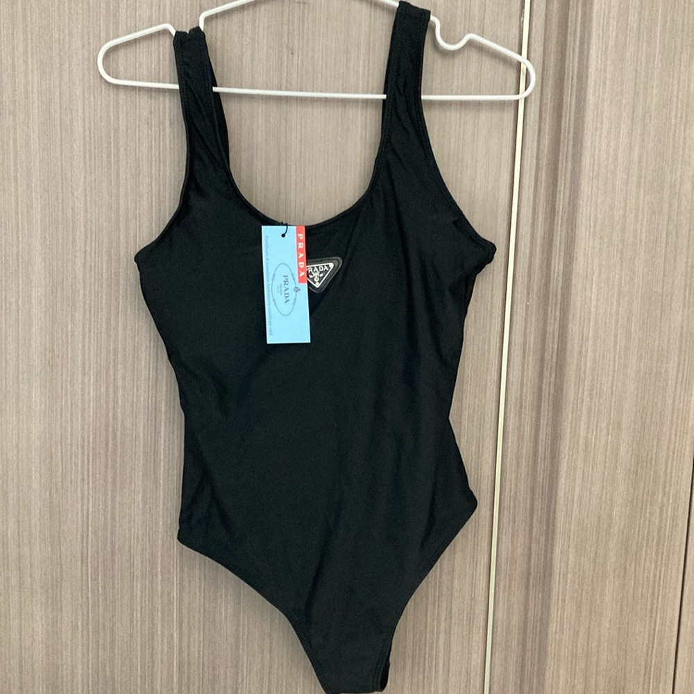 Prada Black Shaping Sculpting One-Piece Swimsuit